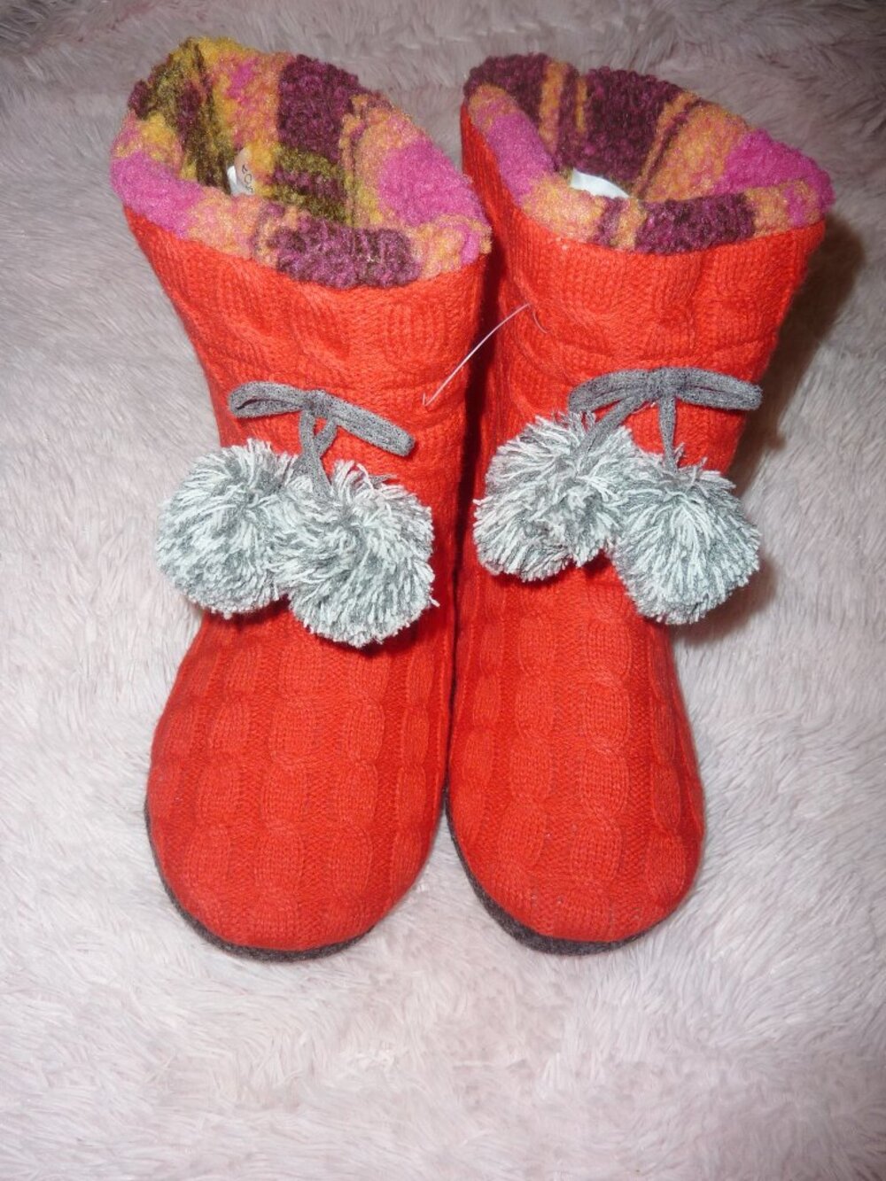 Brand New Cuddl Duds Warm Comfy Knit Bootie Style Slippers Size 9/10